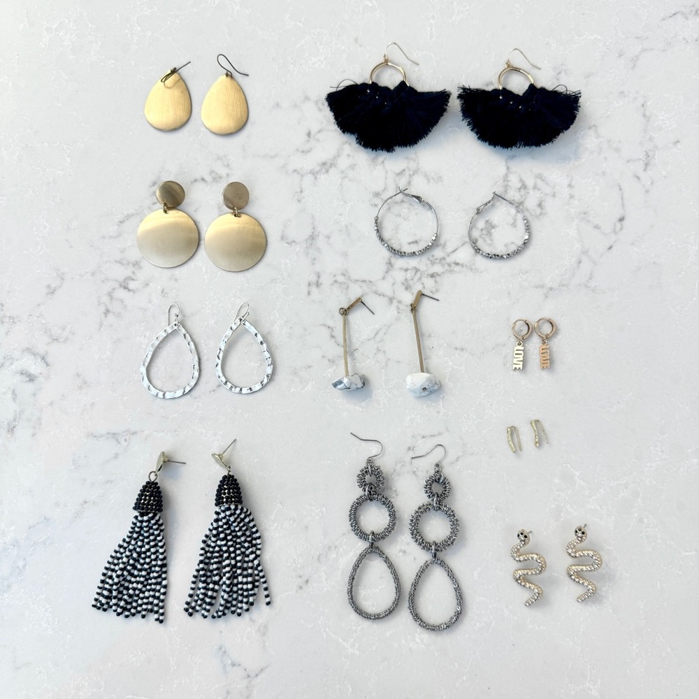 Cute Statement Earring Bundle - 11 Pairs